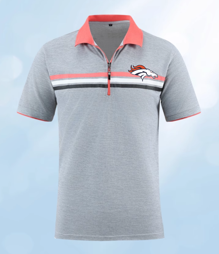 Denver Broncos grey Men 2025 NFL polo T shirt